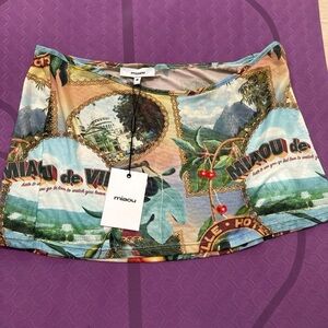 Miaou Blue Elektra Miniskirt